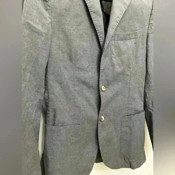 Massimo Dutti Blazer Men's Finest Italian Fabric Cotton Half Lined Size US 36 - Picture 5 of 10